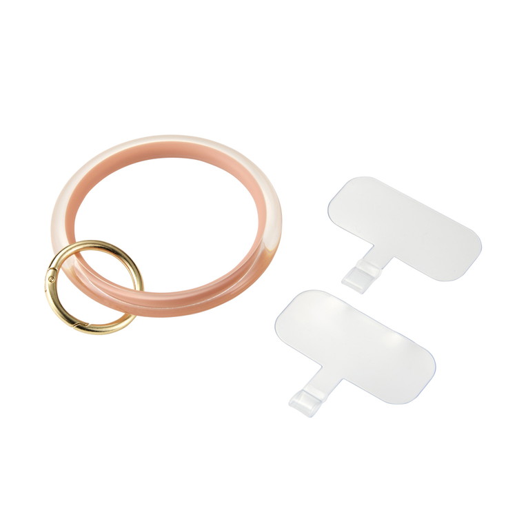 エレコム スマホ ハンドストラップ 手首 ストラップ クリアタイプ カラビナリング 1口穴 ストラップホルダーシート付 落下防止 スマホストラップ &me ピンク ELECOM(代引不可)【送料無料】