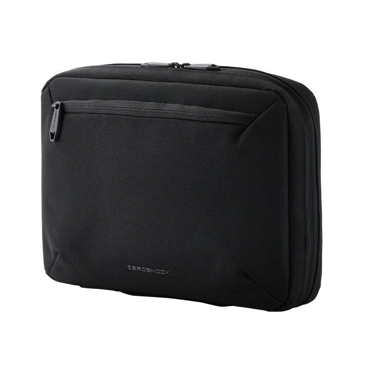 ガジェットポーチ バッグインバッグ 小型 軽量 撥水 小物収納 衝撃吸収 スリム設計 ZEROSHOCK ブラック..