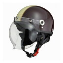 リード工業 バブルシールド付ハーフヘルメットBRIV ブラウンXアイボリ- CR760BRIV【送料無料】