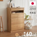 【日本製 完成品】北欧 木製 キャビネット 幅60 収納棚 扉付き 国産 リビング 収納家具 シェルフ 木製 日本製 北欧 シンプル モダン 棚 本棚 家具(代引不可)【送料無料】