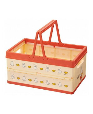 スケーター 収納ボックス 折りたたみ バスケット 38×25×19.5cm ミッフィー 筆記体ロゴ BWOT13 コンテナ 収納 ケース 折り畳み 入れ物 片付け 整理整頓 スタッキング 積み重ね コンパクト【送料無料】