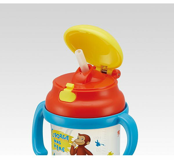 スケーター ベビー用 ストローホッパー 両手マグ 230ml おさるのジョージ KSH2 キッズ ベビー かわいい 可愛い キャラクター 柄 Skater