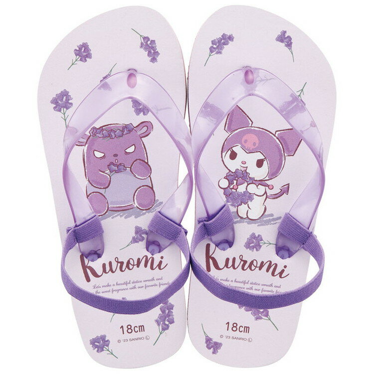 スケーター ビーチサンダル キッズ 18cm 子供 キャラクター サンダル 夏用 痛くない クロミ フラワーア..