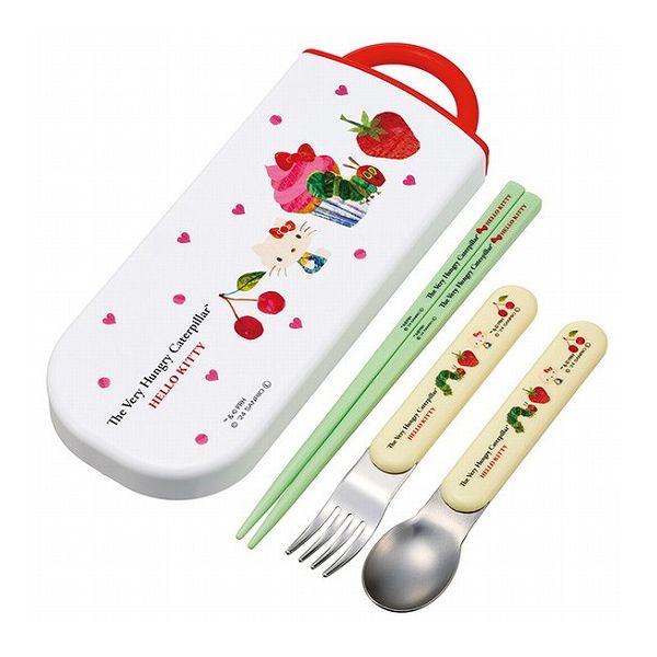 はらぺこあおむし キティ 銀イオン抗菌 子供用 トリオセット 箸 スプーン フォーク はらぺこあおむし ..