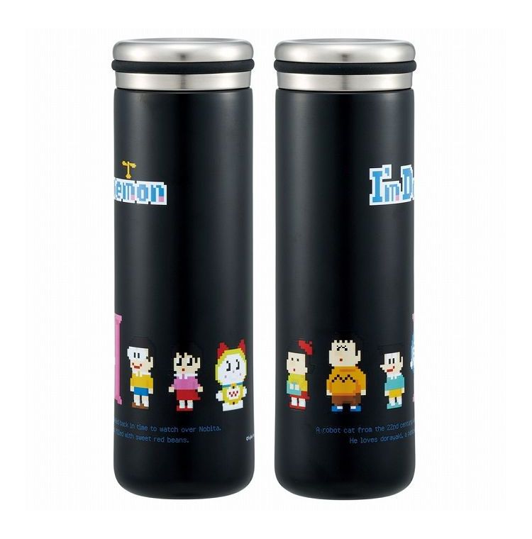 ドラえもん ドット ステンレス マグ ボトル 水筒 450ml 保温 保冷 真空二重構造 直...