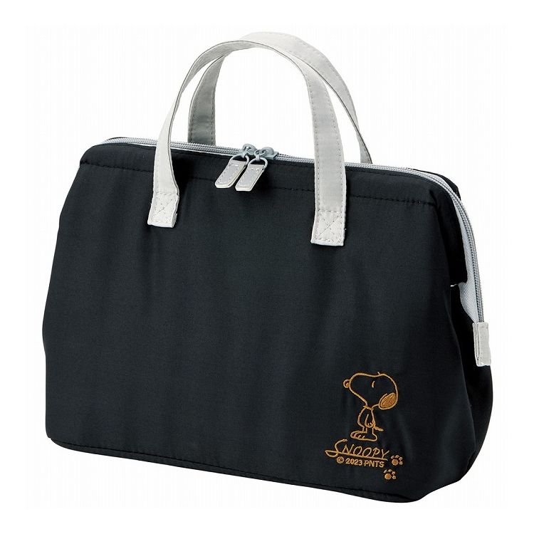 スヌーピー ゴールド 保冷 がま口 ランチバッグ L 幅26×奥行13×高さ19cm KGA2 スケーター Skater