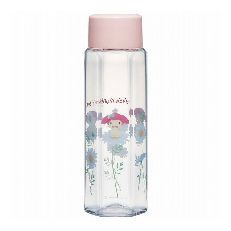 マイメロディ 花言葉 六角ブローボトル 250ml 六角形 水筒 プラスチック ボトル 大人 キッズ 子供 直飲み クリア PDH3 マイメロディ 花言葉 PDH3 スケーター Skater