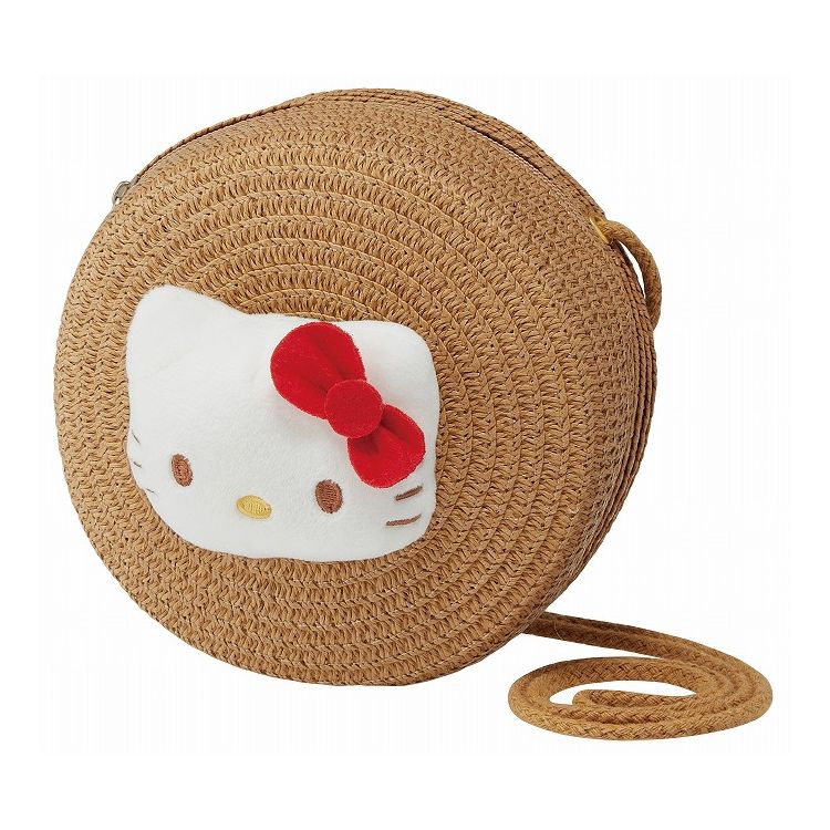 【商品詳細】夏にぴったりストロー素材のキャラクターバッグ！やわらかくてかわいいラウンド型！ファスナー開閉式長さ調節可能な肩紐付き！キャラクターと一緒にさわやかにおでかけ！【商品サイズ(約)】本体：155×70×155mm(ぬいぐるみ含まず)肩紐：1200mm【材質表示】ショルダーバッグ：紙65％、ポリエステル35％金属パーツ：スチールヒモ：綿+ポリエステル※小さな部品があります。口の中に絶対に入れないでください。誤飲・窒息などの危険がありますので6才未満のお子様には絶対に与えないでください。※防水加工されておりませんので、バッグ内に溜まった水分が染み出てくる場合があります。※洗濯はお避けください。汚れた場合は水またはぬるま湯で薄めた中性洗剤を柔らかい布に含ませ、汚れをふき取って下さい。●中国製※掲載画像はあくまでイメージです。実際の商品とは色、柄等が異なる場合がございます。何卒ご了承ください。【送料について】北海道、沖縄、離島は送料を頂きます。フラップ型 ショルダーバッグハローキティマイメロディクロミシナモロールラウンド型 ショルダーバッグハローキティクロミシナモロール
