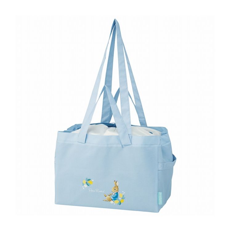 ピーターラビット シトロン柄 サイドベルト付き レジ カゴ バッグ エコ マイ かばん 買い物 便利 2WAY KBR28 キャラクター スケーター skater【送料無料】