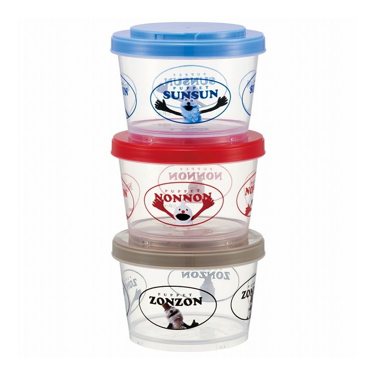 パペットスンスン PUPPET SUNSUN スンスン おかず入れ 弁当箱 弁当 お弁当 ランチ ランチボックス 保存容器 3P SIJ3 スケーター skater
