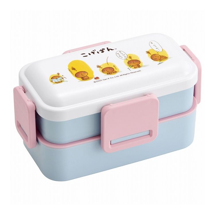 Two Tier - こげぱん 弁当箱 弁当 お弁当 ランチ ランチボックス 大人 子供 二段 仕切り 食洗機 レンジ 対応 小学生 C872 PFLW4 スケーター skater