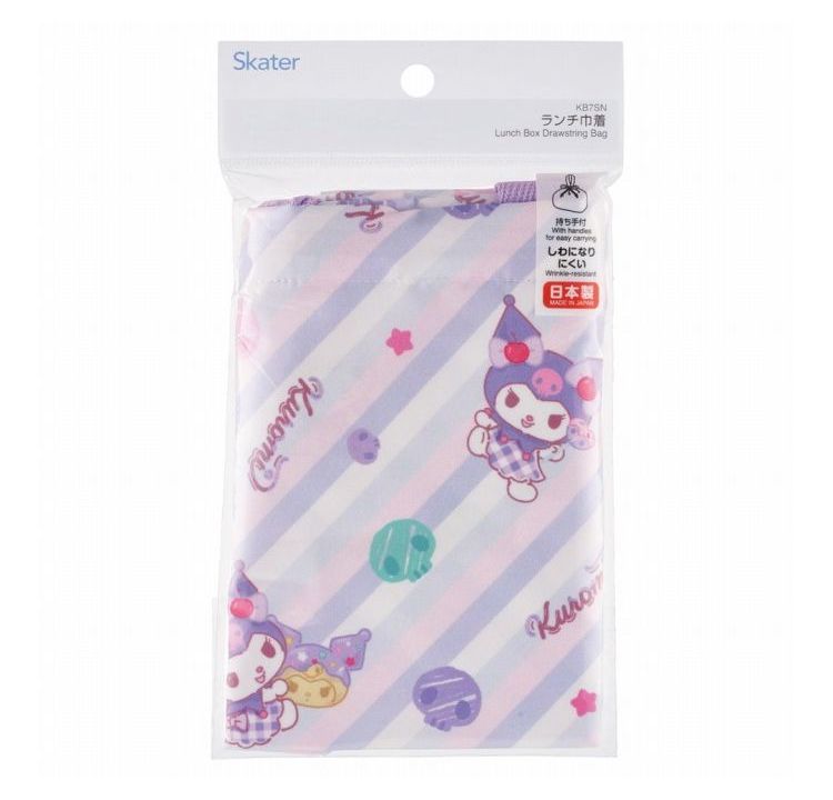 リコメン堂生活館のサンリオ sanrio クロミ FancySnacksSweets お弁当袋 ランチ巾着 お弁当 子供 巾着袋 小学生 きんちゃく袋 KB7SN キャラクター スケーター skater｜アングル3