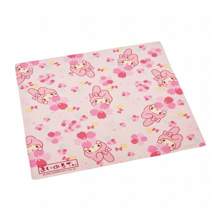 サンリオ マイメロディ 桜 風呂敷 70cm 大判 エコバッグ ポリエステル ボトル 本 持ち運び 洗濯可 おしゃれ KFU1 スケーター skater