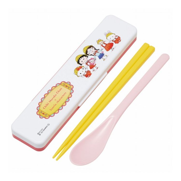 ちびまる子ちゃん × サンリオキャラクターズ 箸 スプーン コンビセット カチカチ鳴らない CCS3SAスケーター skater