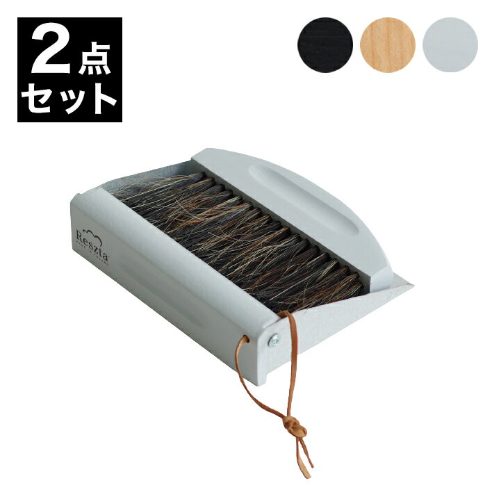 テーブルブラシ 2点セット 北欧 卓上ほうきセット レシュタ Reszta ポーランド おしゃれ ミニほうき ミニ箒 ちりとり 卓上箒 机【送料無料】のサムネイル