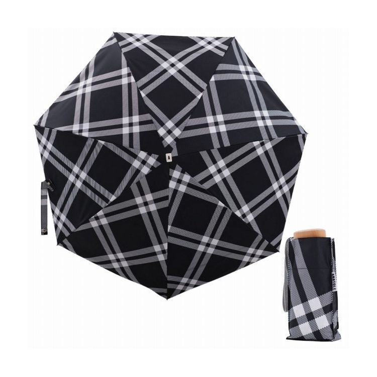 コンパクト 折りたたみ 日傘 SUN BASIC TWEED CHECK 親骨50cm 直径85cm Camden ブラック / ホワイト AN-SUN18 マイクロアンブレラ 折り畳み傘 傘 ファッション おしゃれ フランス発ブランド ANATOLE【送料無料】