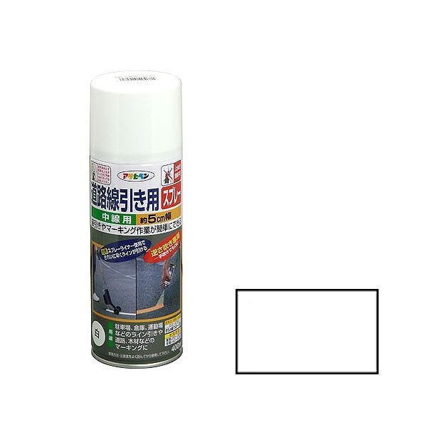 アサヒペン AP 道路線引き用SP中線用 400ml 白