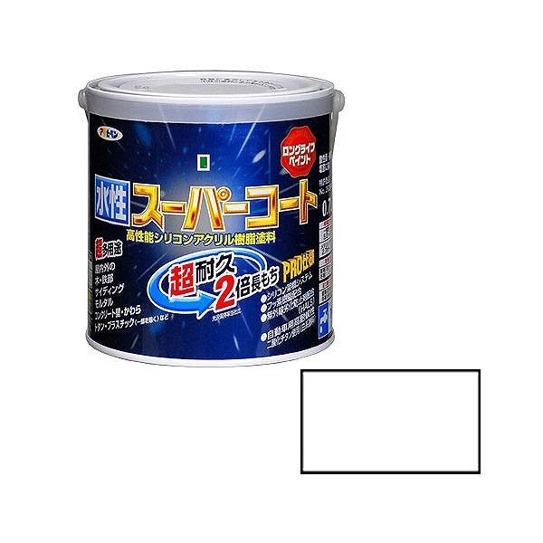 アサヒペン AP 水性スーパーコート 0.7L ツヤ消し白【送料無料】
