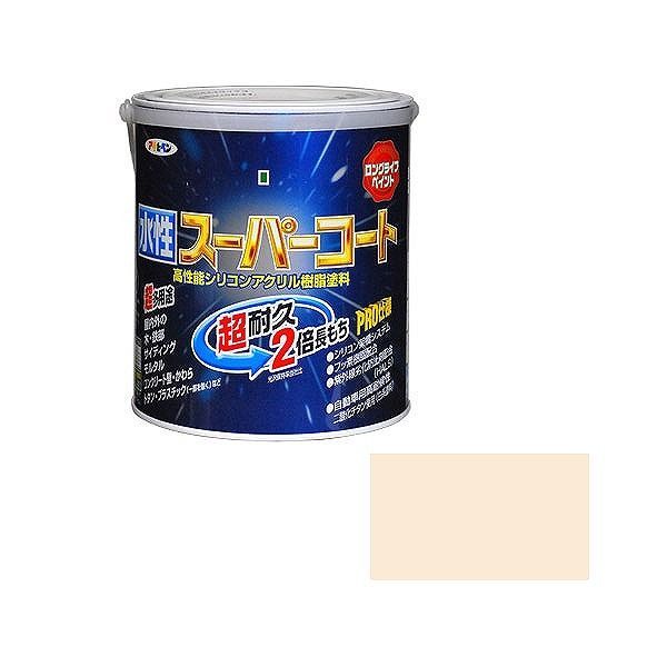 アサヒペン AP 水性スーパーコート 1.6L ミルキーホワイト【送料無料】