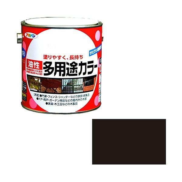 アサヒペン AP 油性多用途カラー 0.7L ツヤ消し黒【送料無料】