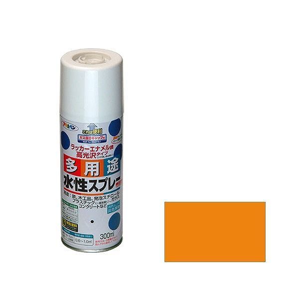 アサヒペン AP 水性多用途スプレー 300ml オレンジ