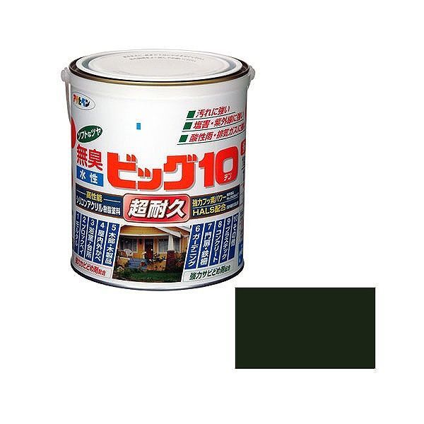 アサヒペン AP水性ビッグ10多用途1.6L244フォレストグリーン【送料無料】