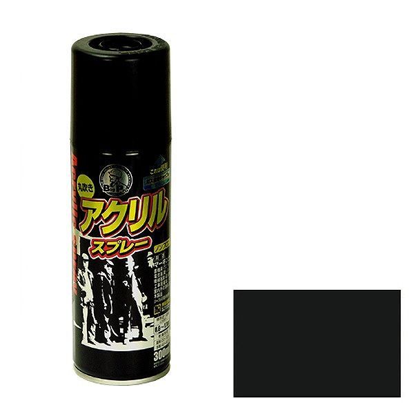 アサヒペン AP BIGPROアクリルスプレー 300ML ツヤ消し黒