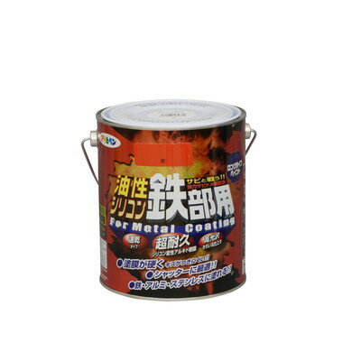 アサヒペン AP 油性シリコン鉄部用 1.6L 赤(代引不可)【送料無料】