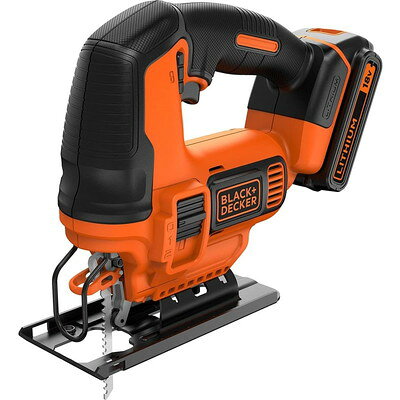 【商品説明】●MultiEVOを含めたB+D 18Vシリーズの充電池を共用可。●オービタル機構が付いているのでツーバイ材もラクラク切断が可能。●ブレードはワンタッチで用意に交換可能。切断角度調節も容易に行えます。(最大45°まで)●定格電圧：18V●ストローク長：19mm●無負荷ストローク数：0〜2,500回/分●最大切断能力：木材：55mm/軟鋼：8mm/アルミ：20mm●切断角度調節：最大左右45°●本体サイズ：長さ265mm×幅80mm×高さ215●質量：約1.8kg●付属品：1.5Ah充電池、急速充電器、木工用ジグソーブレード(10TPI)、木工用ジグソーブレード(6TPI)、木工曲線切断用ジグソーブレード、平行定規、六角レンチ(本体装着済み)※メーカーの都合によりパッケージ、内容等が変更される場合がございます。当店はメーカーコード（JANコード）で管理をしている為それに伴う返品、返金等の対応は受け付けておりませんのでご了承の上お買い求めください。【代引きについて】こちらの商品は、代引きでの出荷は受け付けておりません。【配送について】北海道、沖縄、離島は配送できません。予めご了承ください。