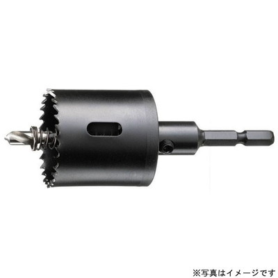 【商品説明】●高耐久コンビ軸搭載により六角軸(対辺6.35mm)とチャック式(10mm)の両方に使用可能で、使用の際の安全性も提供。●ツバなし設計(17mm〜65mm)の為、 深穴作業にも使用できます。●刃先には耐久性に優れたM42(コバルトハイス鋼)を採用し薄ステンレス板1.6mm迄の穴あけでも可能です。●アサリ刃型で切削性がよく、 鉄板から樹脂、木材等多目的にご使用頂けます。●鉄板(3.2mm迄)、金属サイディング、ブリキ、アルミ板、木材、合板、塩ビ板、プラスチック、等の穴あけ作業に。●※注意:電動機は正回転でご使用ください。製品が被削材に適したものであることを確認してください。製品と被削材に適した回転数と送り量で作業を行ってください。製品の各部、センタードリルやセンターピン等の脱着は素手で行わないでください。切削片やクズを取り除く際は素手で行わないでください。作業前や取り付けの際に製品各部が緩みのないよう、しっかりロックされている事を確認してください。(新品出荷状態でもシャンクやスピンドル等仕様選択による交換を容易にするため緩んでいる部分があります。)保管する際は子供の手の届かない場所へ保管してください。※警告:取扱説明書ならびに警告やラベルの内容が理解できない人には使わせないようにしてください。また、貸し出しの際には取扱説明書と共に貸し出してください。電動機の取り扱いは電動機の取扱説明書の指示通り行ってください。保護メガネを着用してください。マスクを着用してください。ズボンの裾や衣類の袖を広がった状態で作業しないでください。首に巻いているネクタイや手ぬぐい等は取り外して作業してください。長髪は帽子やヘアーカバーを被ってください。手袋を着用しないでください。回転中の製品に手を触れないでください。製品の回転中は切削片やクズを取り除かないでください。電動機は両手で確実に保持してください。足元をしっかりとさせ、バランスの良い状態を保って作業してください。対象物に対してまっすぐに穴あけ作業をしてください。電動機を保持する体力のない方は使用しないでください。クラッチ付の電動機を使用してください。保護帽を着用してください。ブレーキ付もしくはブレーキのかかる電動機では使用しないでください。(作業中に分解し被削材や周辺を破損させたりケガをする危険もあります。)回転専用の製品は回転モードのみで使用してください。(Z軸スピンドル(SDSタイプ)使用の場合は回転モードで使用してください。打撃モードは不可です。)回転・振動用の製品は打撃(インパクト)モードで使用しないでください。(Z軸スピンドル(SDSタイプ)使用の場合は回転モードで使用してください。打撃モードは不可です。)ご使用前に各部が緩みのないよう、しっかりとロックされていることを確認してください。(作業中に分解し被削材や周辺を破損させたりケガをする危険もあります。)ご使用前に製品の点検を十分に行い破損や緩み等があれば絶対に使用しないでください。(作業中に分解し被削材や周辺を破損させたりケガをする危険もあります。)機械の安全カバーや材料反発防止装置を正しく取り付けて作業してください。(チップソーやダイヤモンドカッターの場合)感電防止用漏電遮断装置の設置された電源を使用してください。(水を使用する場合)ゴム長靴やゴム手袋等を着用してください。(水を使用する場合)高所作業では安全帯を着用してください。切削片の落下防止処置を取ってください。作業現場に第三者の立ち入りを制限してください。■■画像と実際の商品のサイズとは異なります●全長：120mm ●使用電動機：電気ドリル、振動ドリル(回転モード)、充電ドリル・インパクトドライバ ●有効長：34mm ●サイズ：44mm※メーカーの都合によりパッケージ、内容等が変更される場合がございます。当店はメーカーコード（JANコード）で管理をしている為それに伴う返品、返金等の対応は受け付けておりませんのでご了承の上お買い求めください。【代引きについて】こちらの商品は、代引きでの出荷は受け付けておりません。【送料について】北海道、沖縄、離島は送料を頂きます。