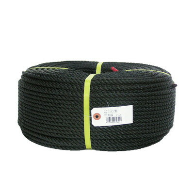 ユタカメイク ユタカ PE-104ブラック PEロープ巻物 6mmX200m(代引不可)【送料無料】