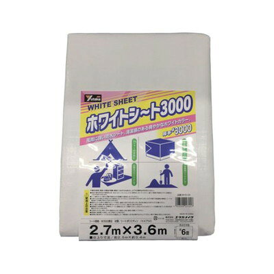 【商品説明】●厚手シート。●中・長期使用タイプ。●サイズ：2.5m×3.4m●目安の大きさ：6畳●厚み：約0.22mm(±0.02mm)●質量：1.5kg●ハト目間隔：90cm●ハト目数：14●色：ホワイト●材質：ポリエチレン●パッケージサイズ：縦380×横290×奥行40mm●耐用期間：約10カ月(目安)●製造国：中国※メーカーの都合によりパッケージ、内容等が変更される場合がございます。当店はメーカーコード（JANコード）で管理をしている為それに伴う返品、返金等の対応は受け付けておりませんのでご了承の上お買い求めください。【代引きについて】こちらの商品は、代引きでの出荷は受け付けておりません。【送料について】北海道、沖縄、離島は送料を頂きます。