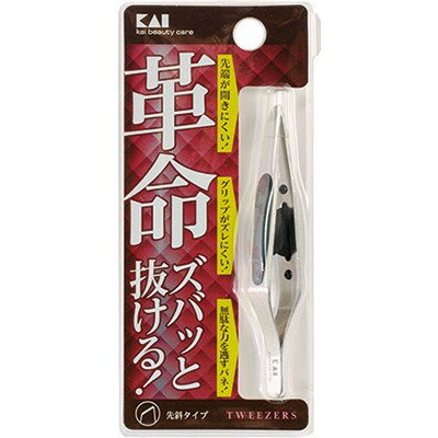 【商品説明】●先端が開かず握った時にグリップがずれにくい毛抜きです。●ズバッと抜けます。●先斜タイプ。●パッケージサイズ：148×70×20mm●重量：27g※メーカーの都合によりパッケージ、内容等が変更される場合がございます。当店はメーカ...
