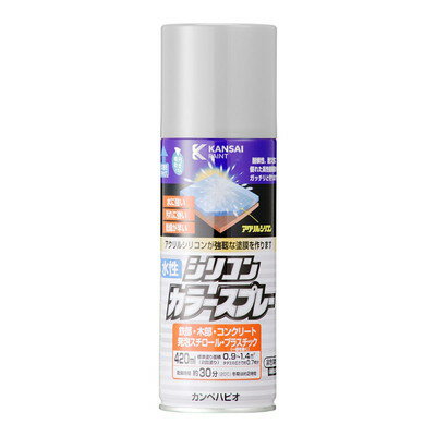 カンペハピオ 水性シリコンカラースプレー シルバー 420ML #00507655252420(代引不可)