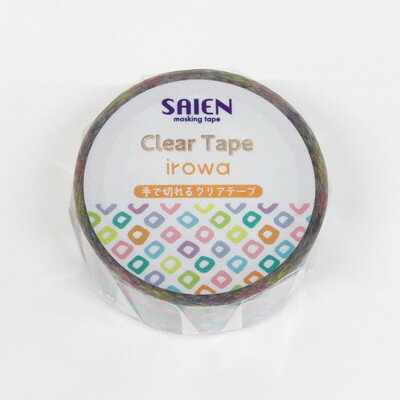 カミイソ産商 SAIEN Clear tape irowa 鹿の子 15mm×3m HR-0011(代引不可)