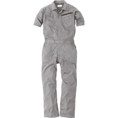 Short Sleeves - 中国産業 HOP 9211-26-4L コスパ半袖ツナギ 銀 4L #9211-26-4L(代引不可)【送料無料】