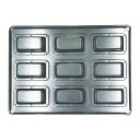 松永製作所 シルバー フィナンシェ深型天板9P 9P M シリコン付(代引不可)【送料無料】