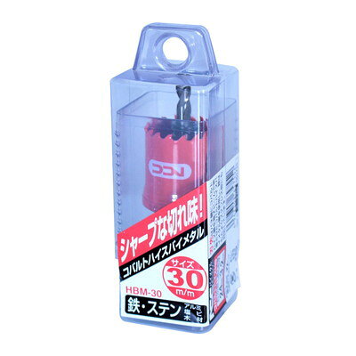 【商品説明】●刃先はバネ鋼にコバルトハイス鋼を電子ビームで密着させたコバルトハイスバイメタル鋼を使用し、鉄はもとよりステンレス板にも対応しています。●サイズ（mm）：85×30×30●質量（g）：125●穴経（mm）：30●適応板厚（mm）：3●有効長（mm）：24●適応材質：鉄・ステン・アルミ・塩ビ・木材●ピッチ：コンビピッチ4/6●ドリル：ハイス鋼（刃先シンニング加工）●適応機種：電気ドリル・ボール盤●バネ：切断板排出用バネ付●軸径（mm）：10●ご使用上の注意をご使用前に必ずお読みください。●日本※メーカーの都合によりパッケージ、内容等が変更される場合がございます。当店はメーカーコード（JANコード）で管理をしている為それに伴う返品、返金等の対応は受け付けておりませんのでご了承の上お買い求めください。【代引きについて】こちらの商品は、代引きでの出荷は受け付けておりません。【送料について】北海道、沖縄、離島は送料を頂きます。