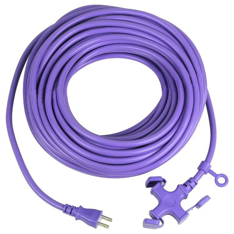宏和工業 紫 2x1.25x20m 3口 マルチ KM08-20(代引不可)【送料無料】