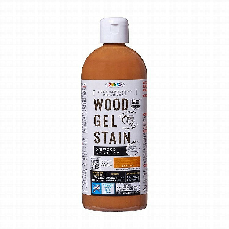 アサヒペン 水性WOODジェルステイン 300ML (ライトオーク)(代引不可)【送料無料】