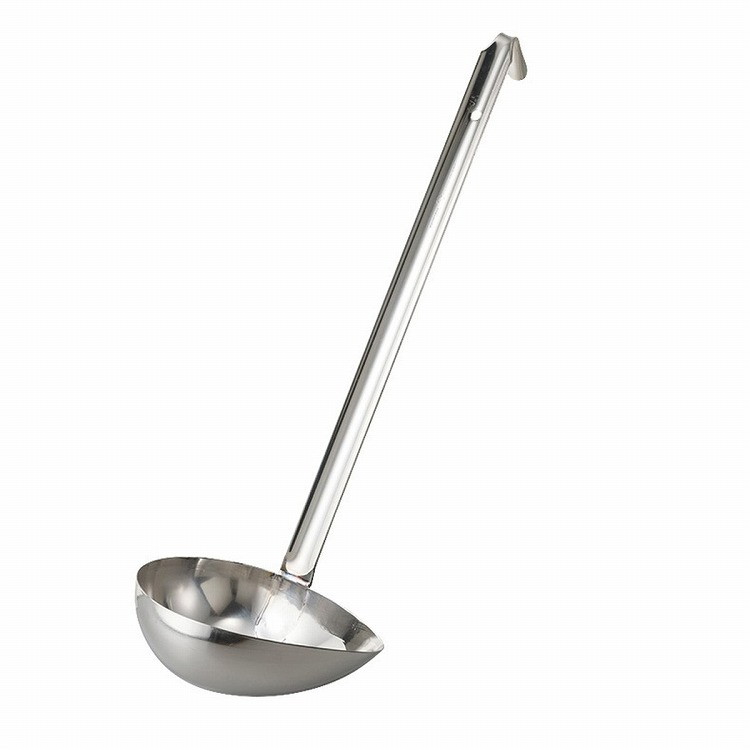 Soup Ladle （Holed） - カンダ 18-8横口溶接レードル 400cc (鶏油レードル) #054379(代引不可)【送料無料】