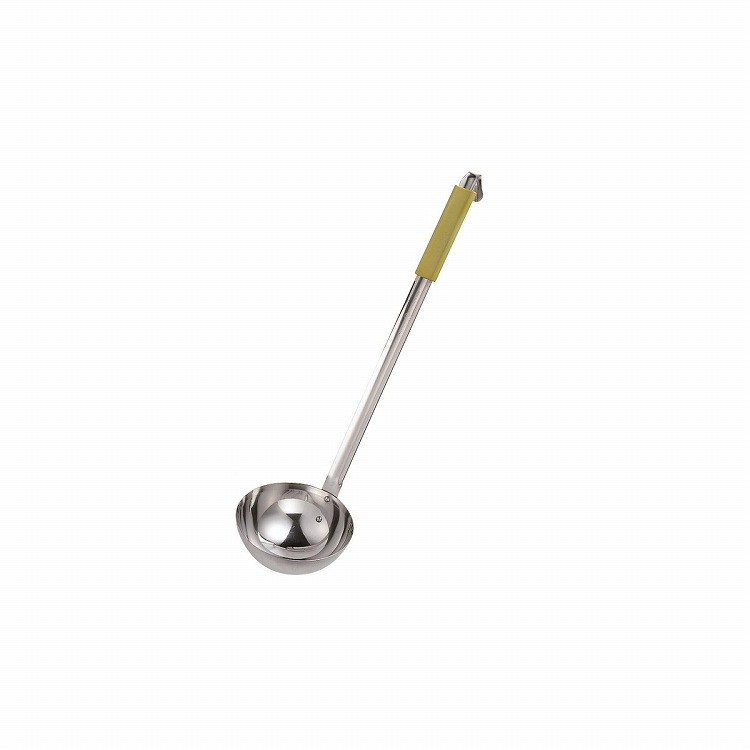 【商品説明】●耐熱性抜群、カラフルで使いやすいレードル。【商品詳細】●カラフルなデザインのレードル。●耐熱性があり、さまざまな料理に使える便利な調理道具です。●サイズ(約):54mm。●材質:金属部/18-8ステンレス ハンドル部/PBT。●耐熱温度:180℃。【代引きについて】こちらの商品は、代引きでの出荷は受け付けておりません。【送料について】北海道、沖縄、離島は送料を頂きます。