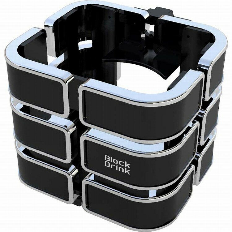 カシムラ ブロックドリンクL ブラック×メッキ AK-155(代引不可)