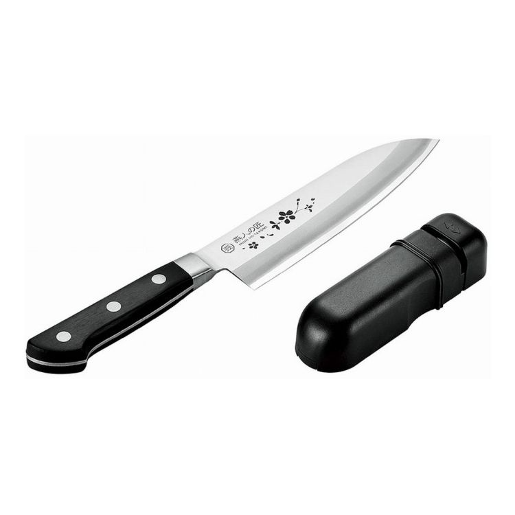 よこやま 三徳包丁165mm&シャープナー ETO-1002(代引不可)【送料無料】