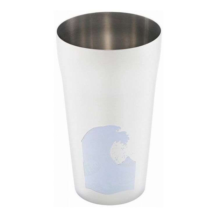 よこやま 感温ステンレスタンブラー420ml 波に富士 EJK-402(代引不可)【送料無料】