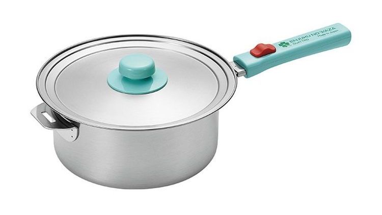 よこやま ステンレス鍋18cm・着脱ハンドル・蓋付き EJQ-600(代引不可)【送料無料】