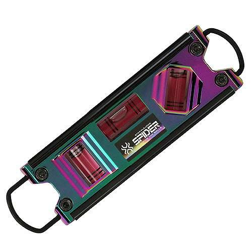 商品説明【用途】●水平・垂直の測定。【商品説明】●神秘的な輝き虹色チタンコーティングを施しています。●足場組立てなどで、水平・垂直の測定に用います。●大型シャックルでカラビナへのスピーディーな収納と取り出しができます。●落下防止コードに対応したシャックルを内蔵しています。●測定基準面がV溝付きでパイプ等が測定できます。●磁石付きで単管工事に便利です。《スペック》■気泡管カラー：レッド。■4本線アクリル気泡菅。■大型シャックル付き。■超強力マグネット付き。《材質》■アルミ合金。■ポリカーボネイト樹脂。【代引きについて】こちらの商品は、代引きでの出荷は受け付けておりません。【送料について】北海道、沖縄、離島は送料を頂きます。