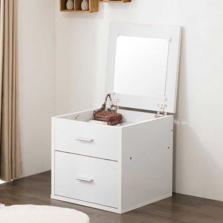 コスメボックス ハコ 化粧台 ボックス ドレッサー ミラー 収納 収納家具 連結 積み重ね テレビ台 小物 木製 ディスプレイラック【送料無料】