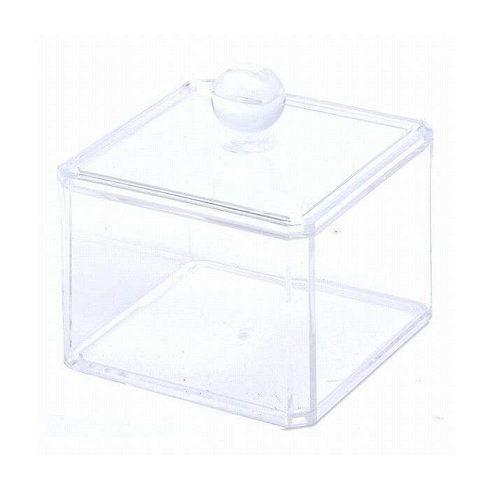 PSコスメ収納 蓋つき小物入れ W95×D95×H95mm PS おしゃれ(代引不可)【送料無料】