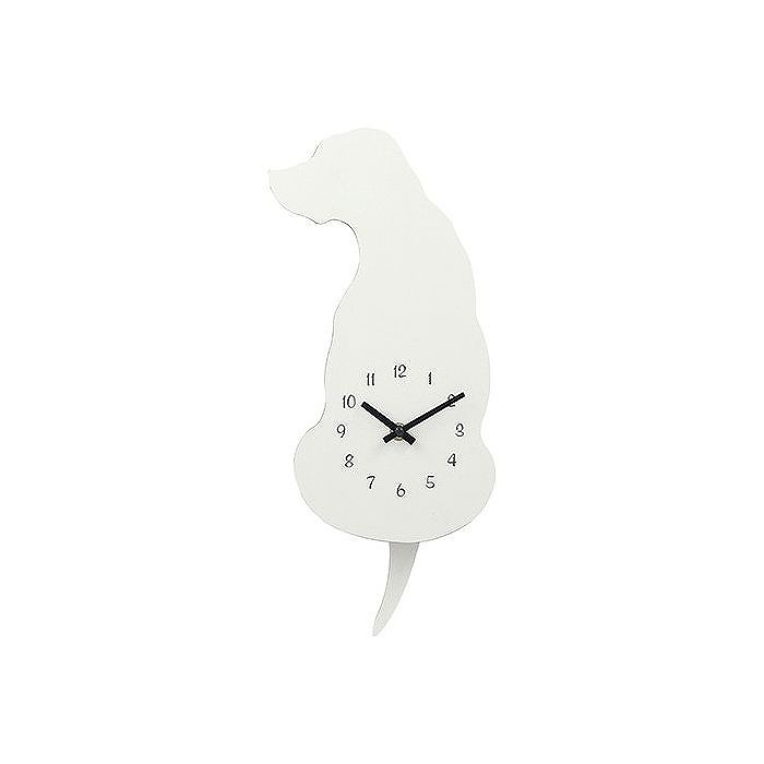 振リ子掛時計 W176×D45×H400mm MDF ウォッチ おしゃれ シロイヌ(代引不可)